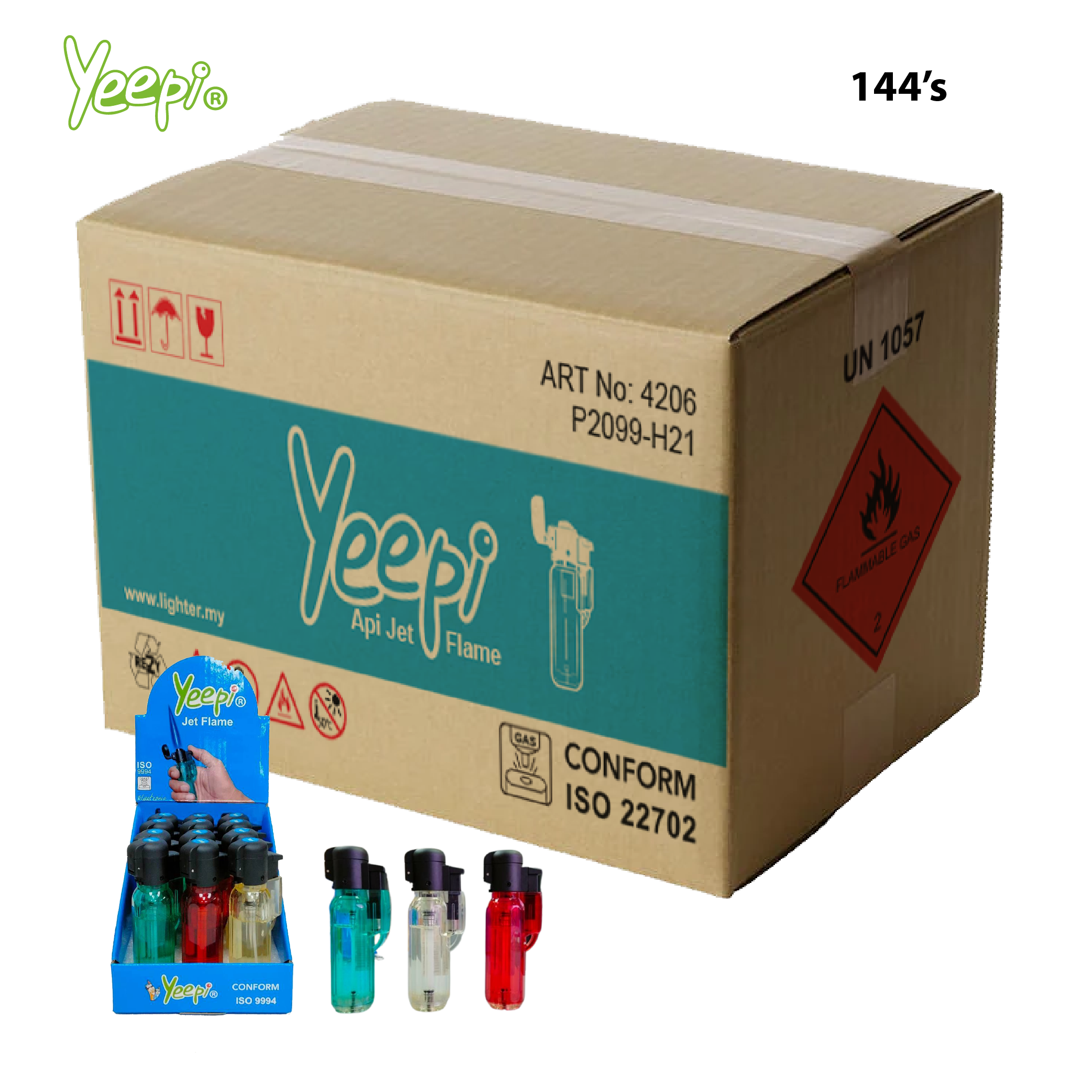 Yeepi Api Jet 4260 Carton (144 units) | Gas Lighter Malaysia